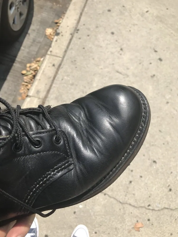 A pair of boots on the bench