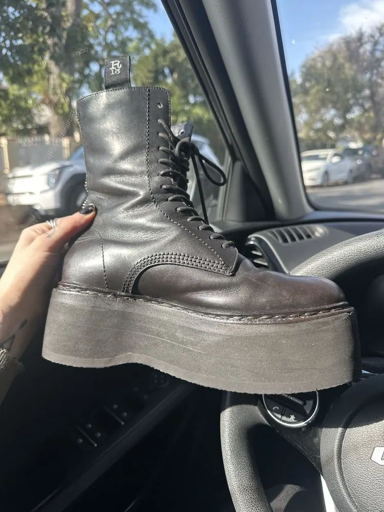 Repaired platform boot soles