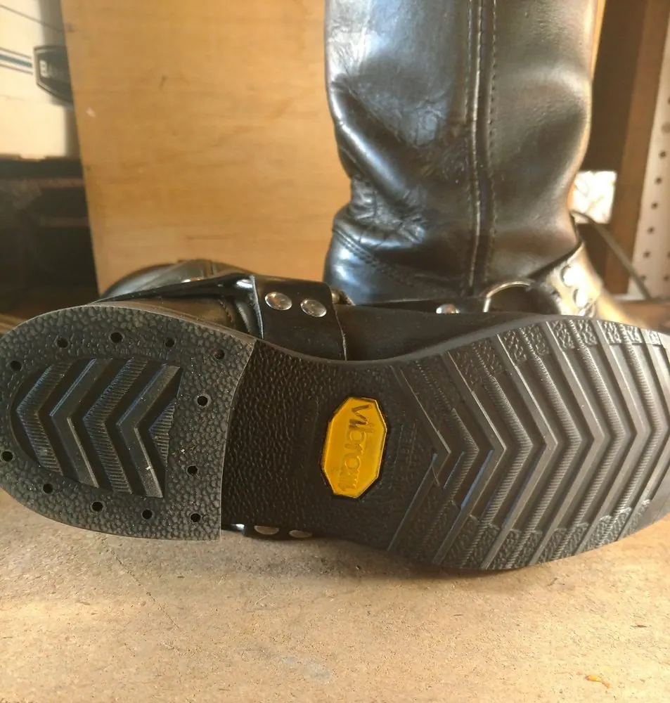 New heels and soles fitted to a pair of women's shoes